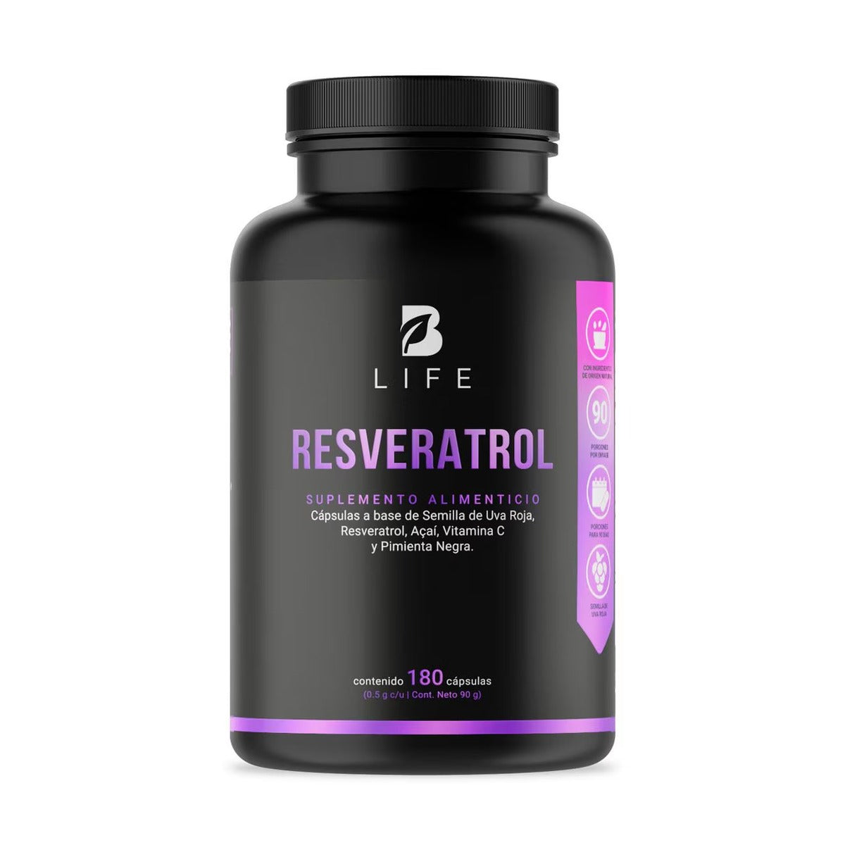 B-LIFE RESVERATROL SUPLEMENTO 180 CAPS